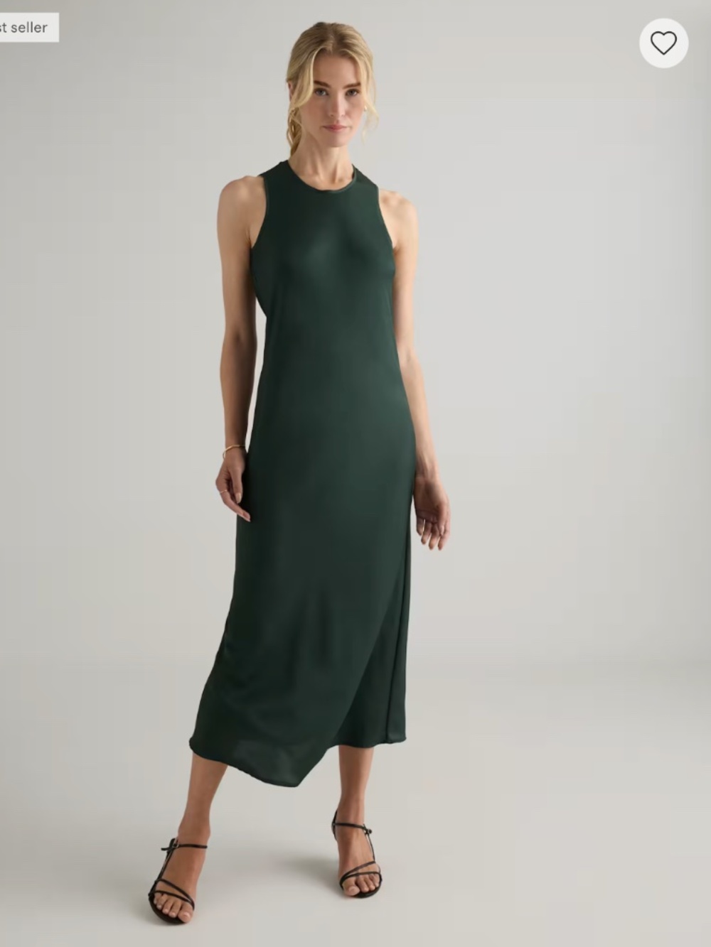 NWOT forest green Tank Midi Dress from Quince